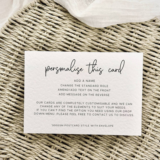 Bridesmaid Proposal Postcard - Line Drawn Print | Little Paper Bird Ltd
