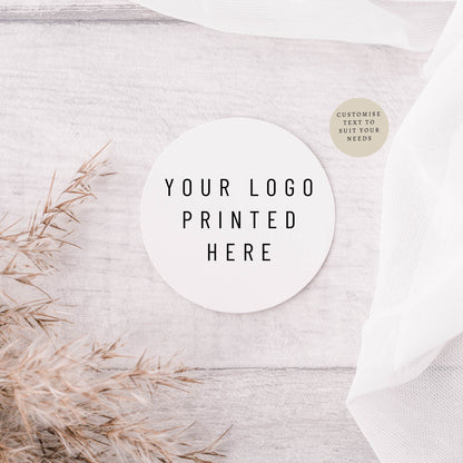 Custom Logo Design Stickers | Various Sizes | Personalised Round Labels for logo, Business branding labels, Custom Wedding and Party Favours