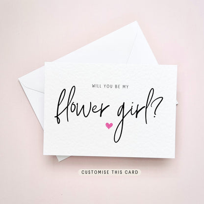 Will You Be My Flower Girl Proposal Card | Bridal Party Keepsake Favour, Personalised Wedding Gift for Girl, Gift for Niece, Ask Flower Girl