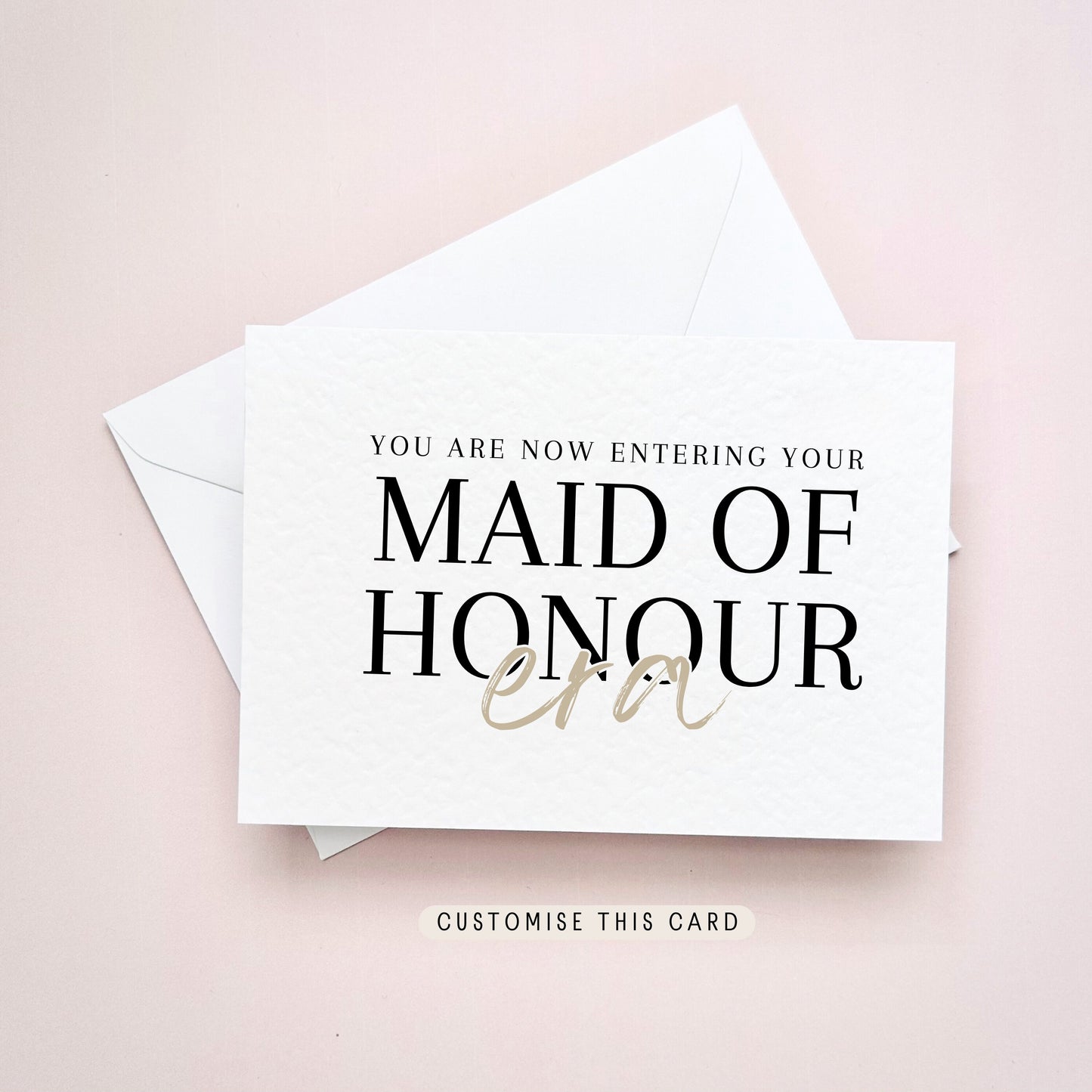 Will you be my Maid of Honour Proposal Postcard, Personalised Thank You Gift, Keepsake Letterbox Bridal Party Favour | Maid of Honour Era