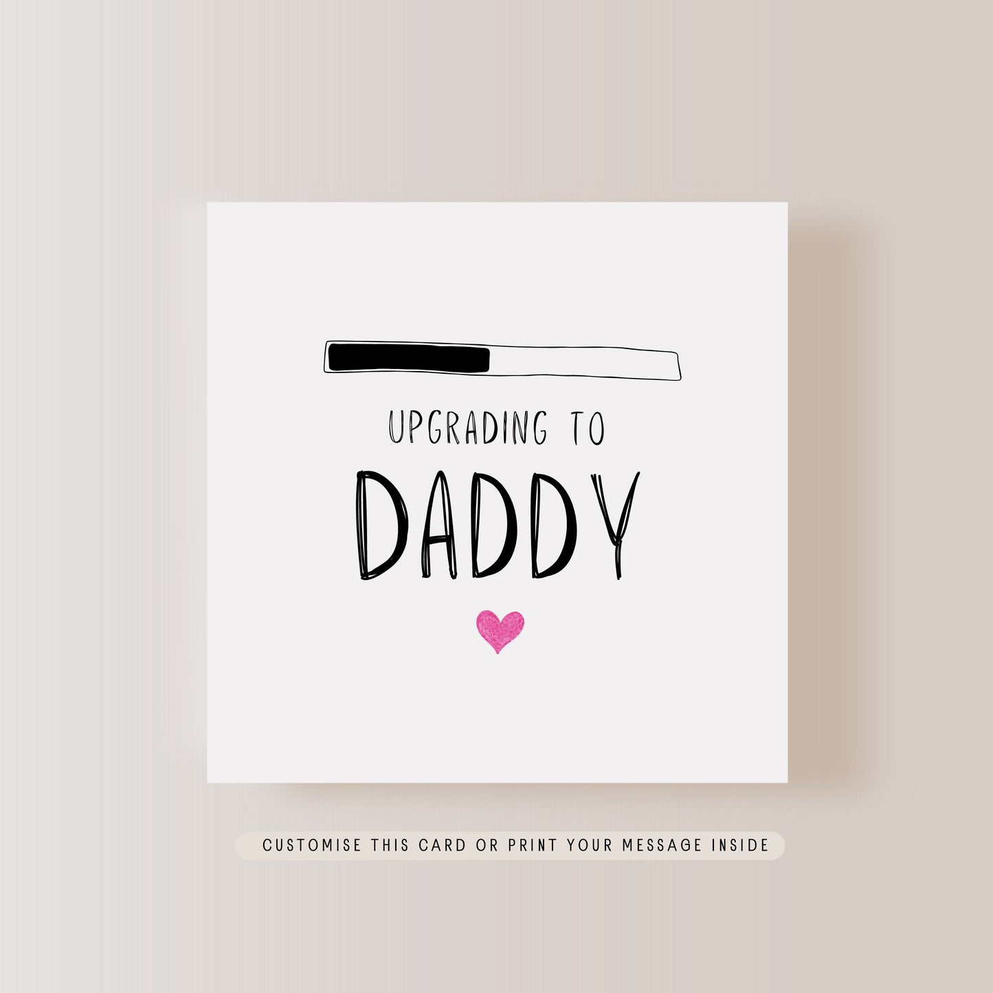 Upgrade to Daddy Greeting Card | Personalised Pregnancy Reveal for Dad, 1st Father's Day Card from Baby, Surprise Baby Announcement Gift