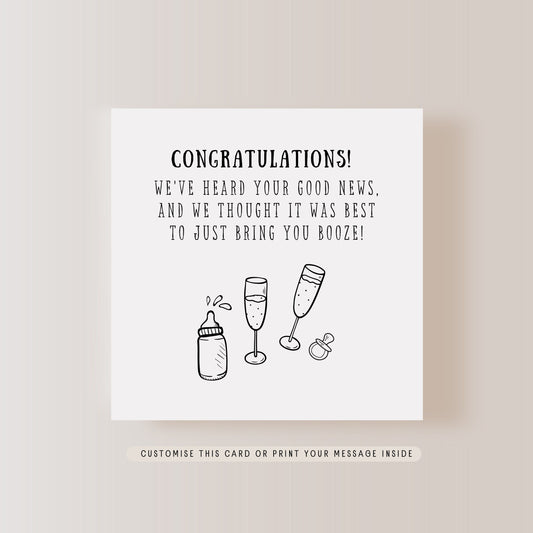 Congratulations New Baby Greeting Card | First time parents gift, Funny card for parents of newborn baby, New arrival keepsake card