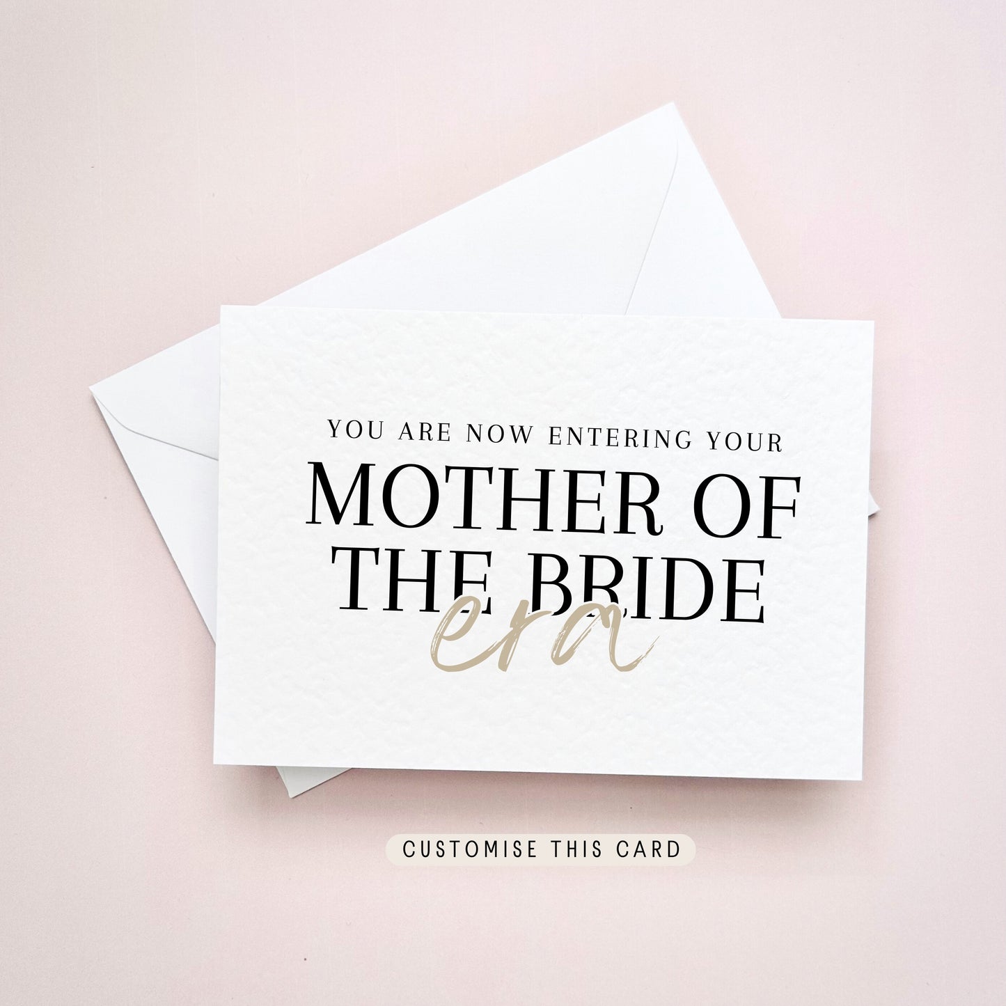 Mother of the Bride Era | Wedding Keepsake Gift for Mum, Personalised Letterbox Favour from Bride, Wedding Thank you postcard for her