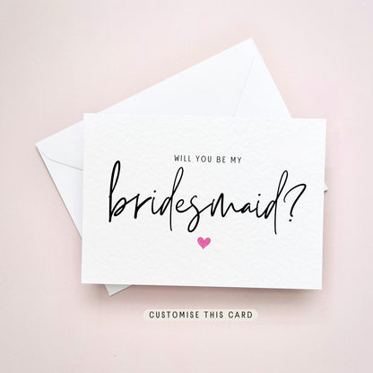 Will you be my Bridesmaid Proposal Postcard | Bridal Party Keepsake Gift, Personalised Letterbox Card for Friend, Bridesmaid Gift from Bride