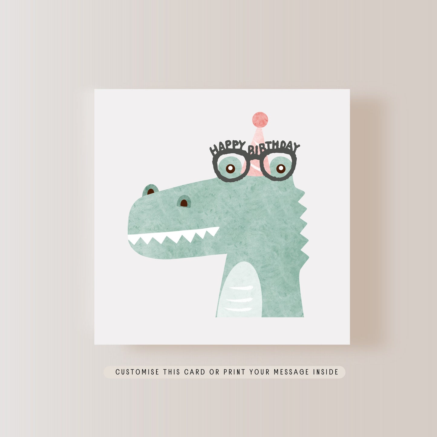 Cute Crocodile Happy Birthday Card | Birthday Greeting Card | Little Paper Bird Ltd