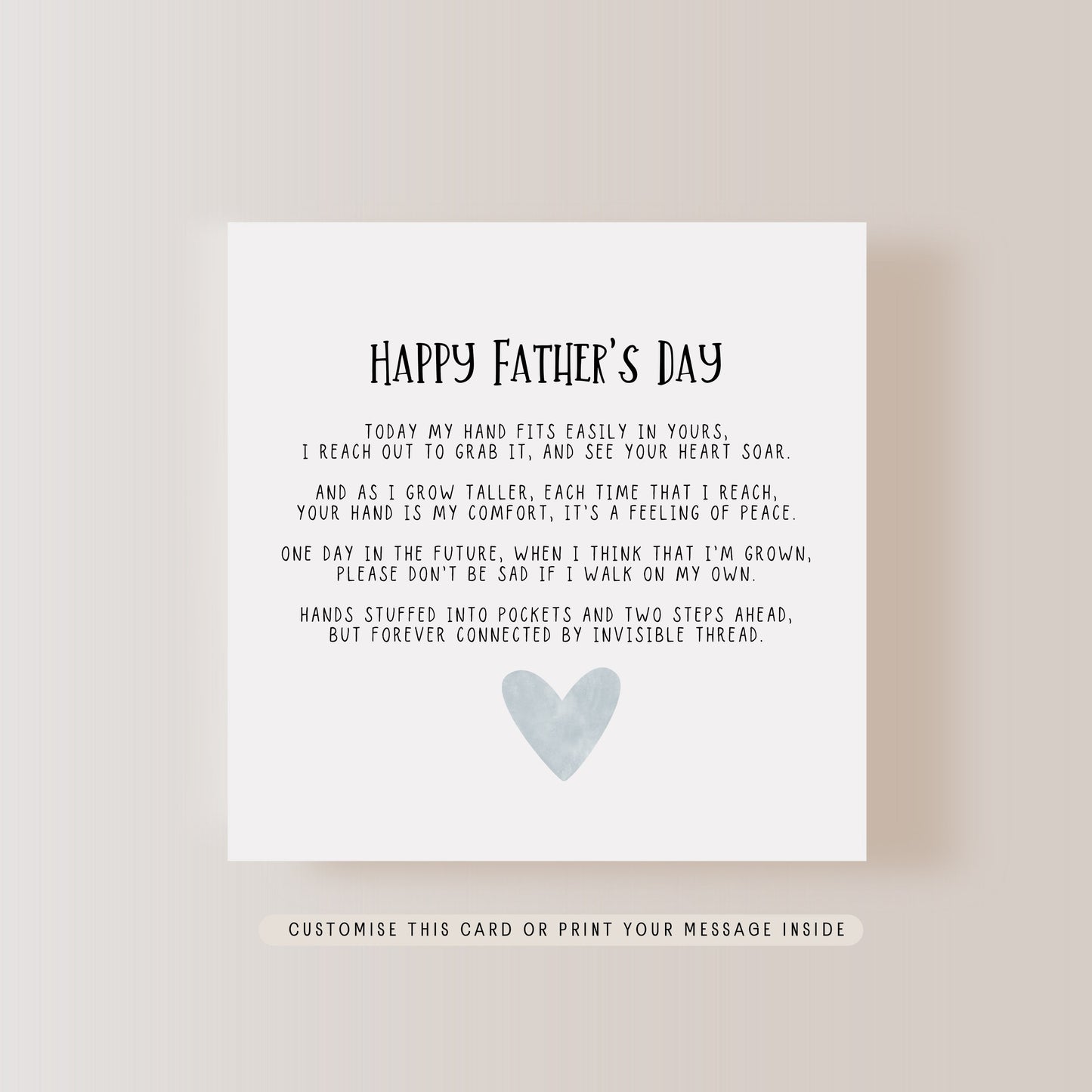 Happy Father's Day Poem Card | Greeting Card for Daddy, First Father's Day Keepsake Card, Gift for Someone Special, Letterbox Memento Gift