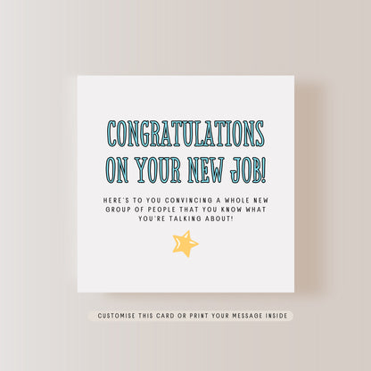 Congratulations Greeting Card for Co-Worker on New Job, Well Done Card for Friend Leaving Day, Sorry You're Leaving gift for work colleague