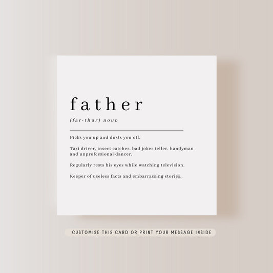 Personalised Greeting Card for Dad | Father's Day Card for Daddy from Child, Birthday Card for Father from Children, Someone like a Dad Card