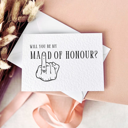 Maid of Honour Ring Finger | Bridal Party Proposal | A6 Postcard