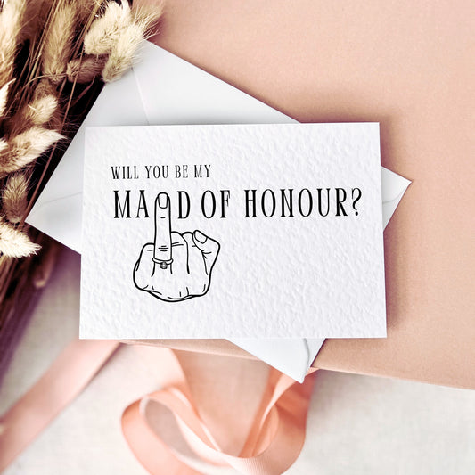 Maid of Honour Ring Finger | Bridal Party Proposal | A6 Postcard