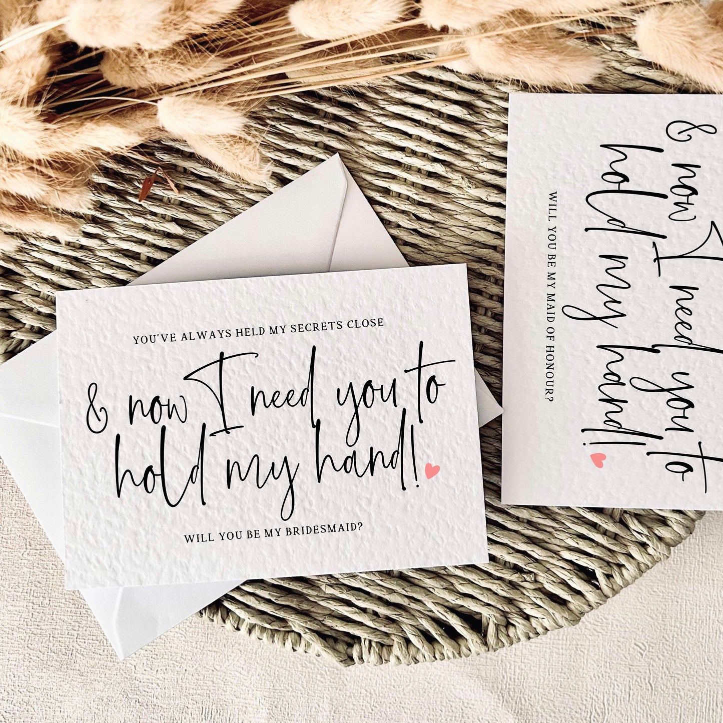 Hold My Hand | Bridal Party Proposal | A6 Postcard