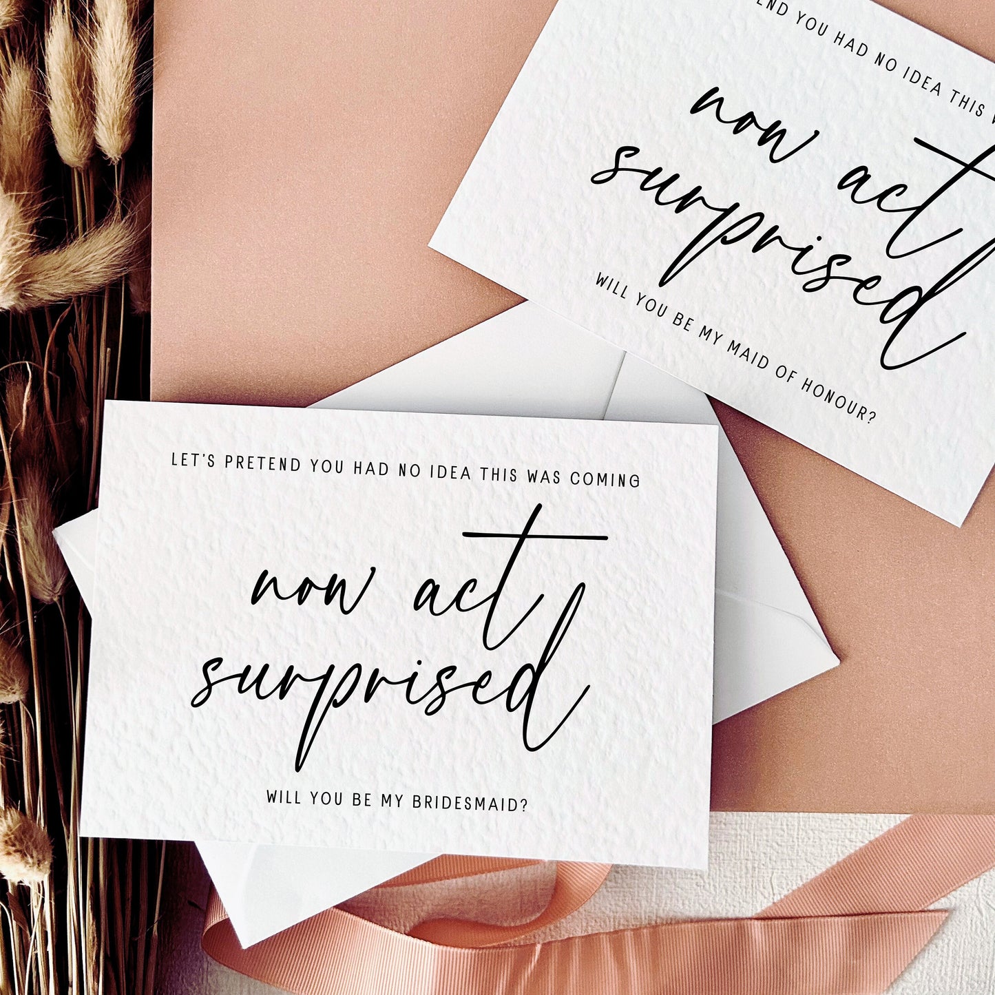 Now Act Surprised #1 | Bridal Party Proposal | A6 Postcard