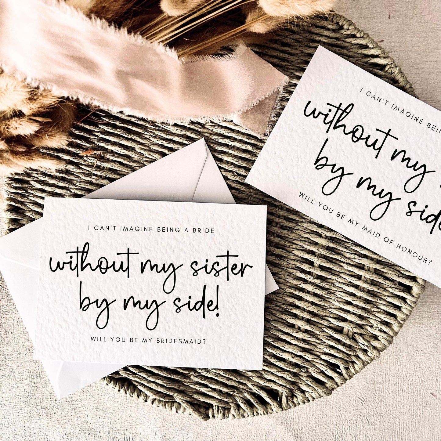 Proposal Card for Bridesmaid, Maid of Honour or Custom Bridal Party Role - Personalised Options | Sister By My Side