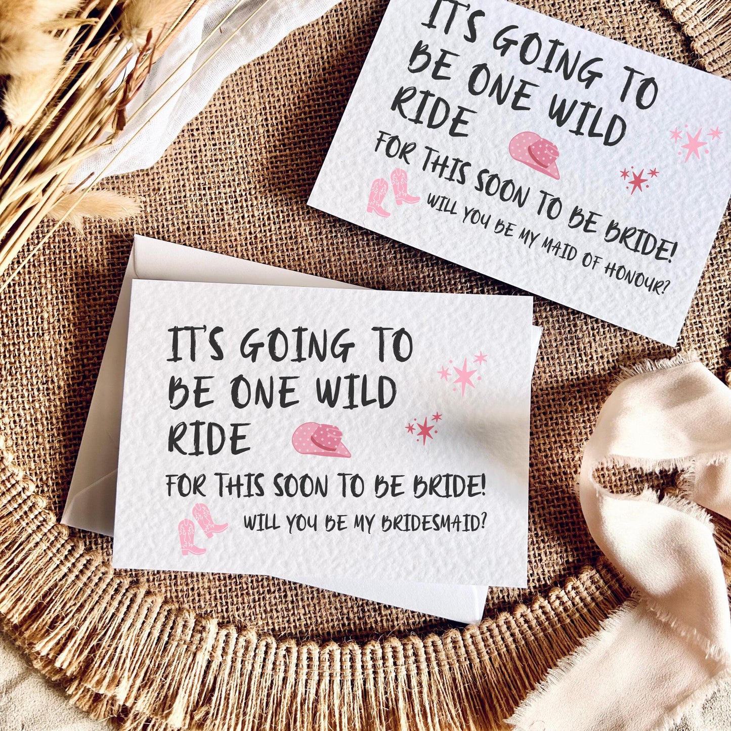 One Wild Ride | Bridal Party Proposal | A6 Postcard