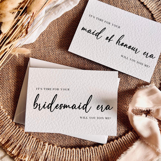 Bridesmaid/Maid of Honour Era Script | Bridal Party Proposal | A6 Postcard