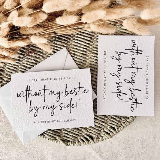 Bestie By My Side | Bridal Party Proposal | A6 Postcard
