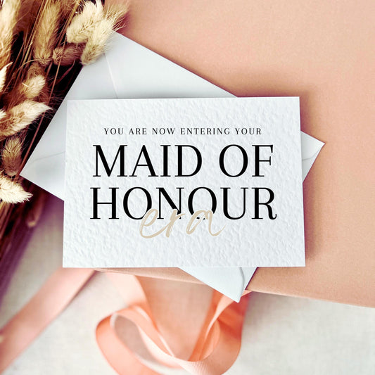 Maid of Honour Era| Bridal Party Proposal | A6 Postcard