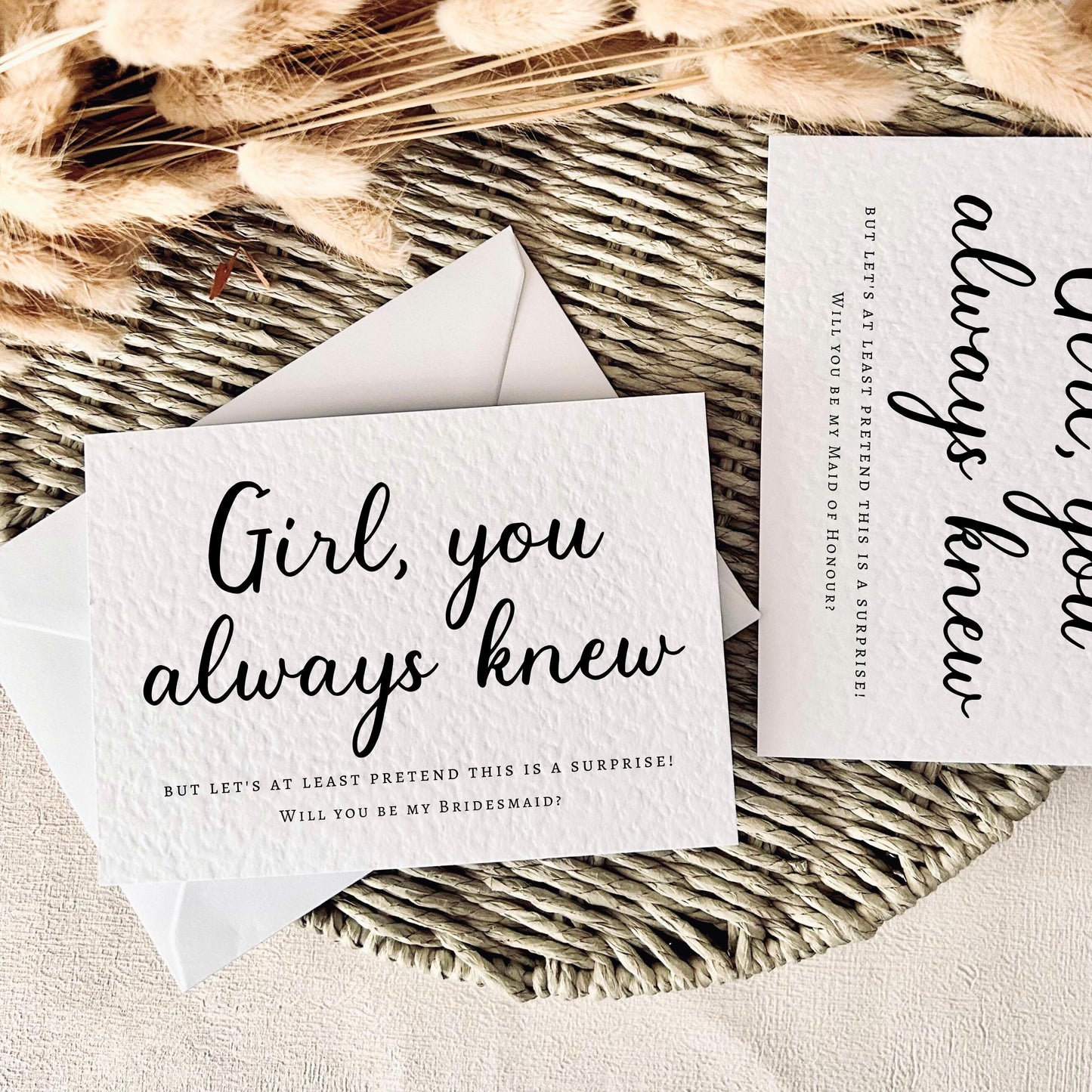 Girl You Always Knew | Bridal Party Proposal | A6 Postcard