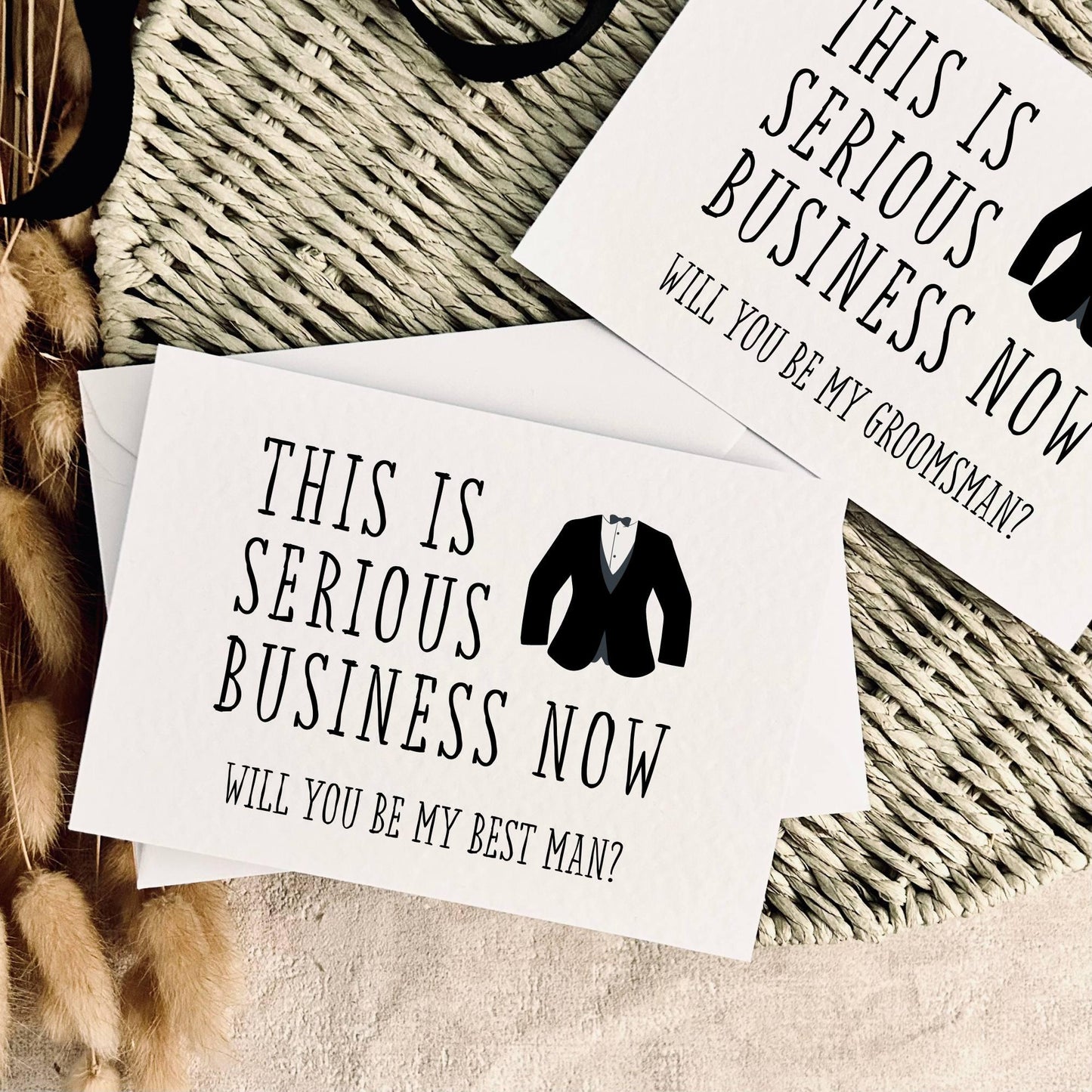 Proposal Card for Groomsman, Best Man or Custom Grooms Party Role - Personalised Options | Serious Business