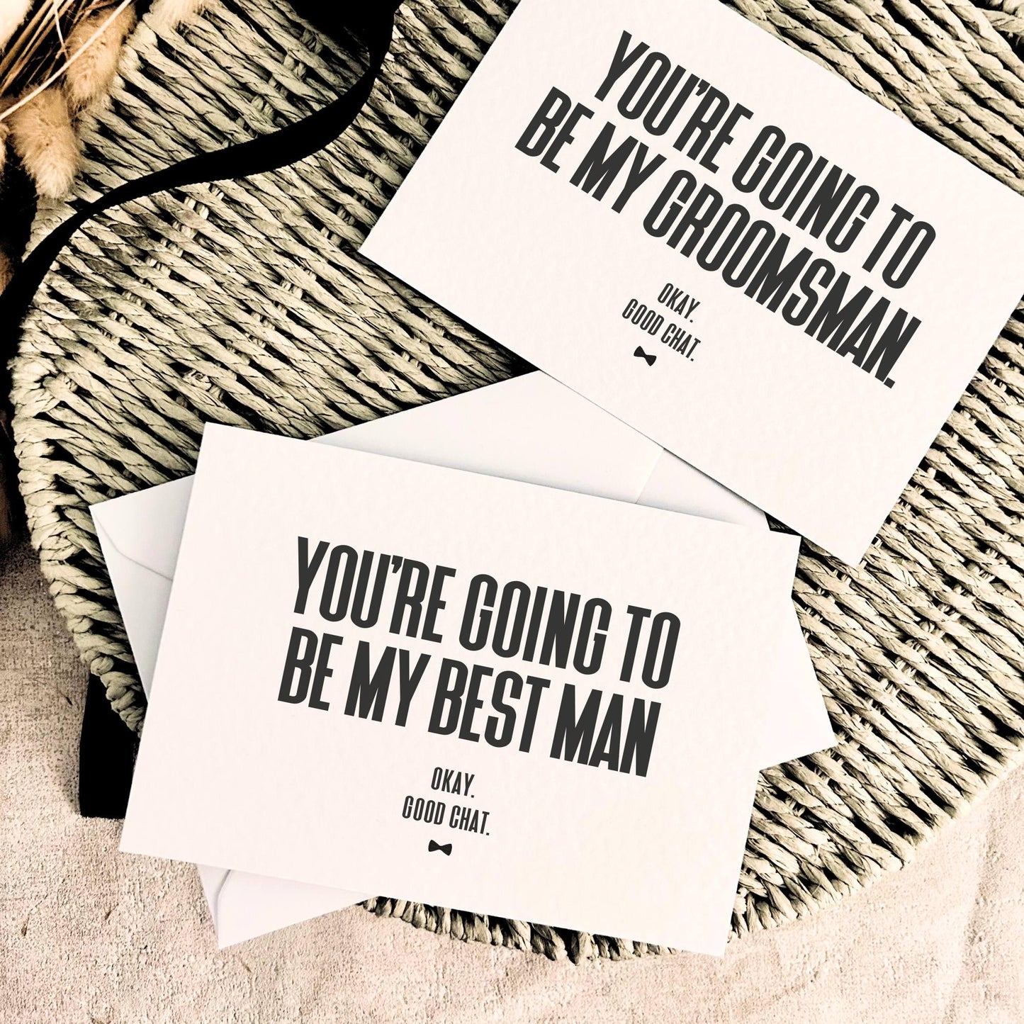 Okay Good Chat | Grooms Party Proposal | A6 Postcard