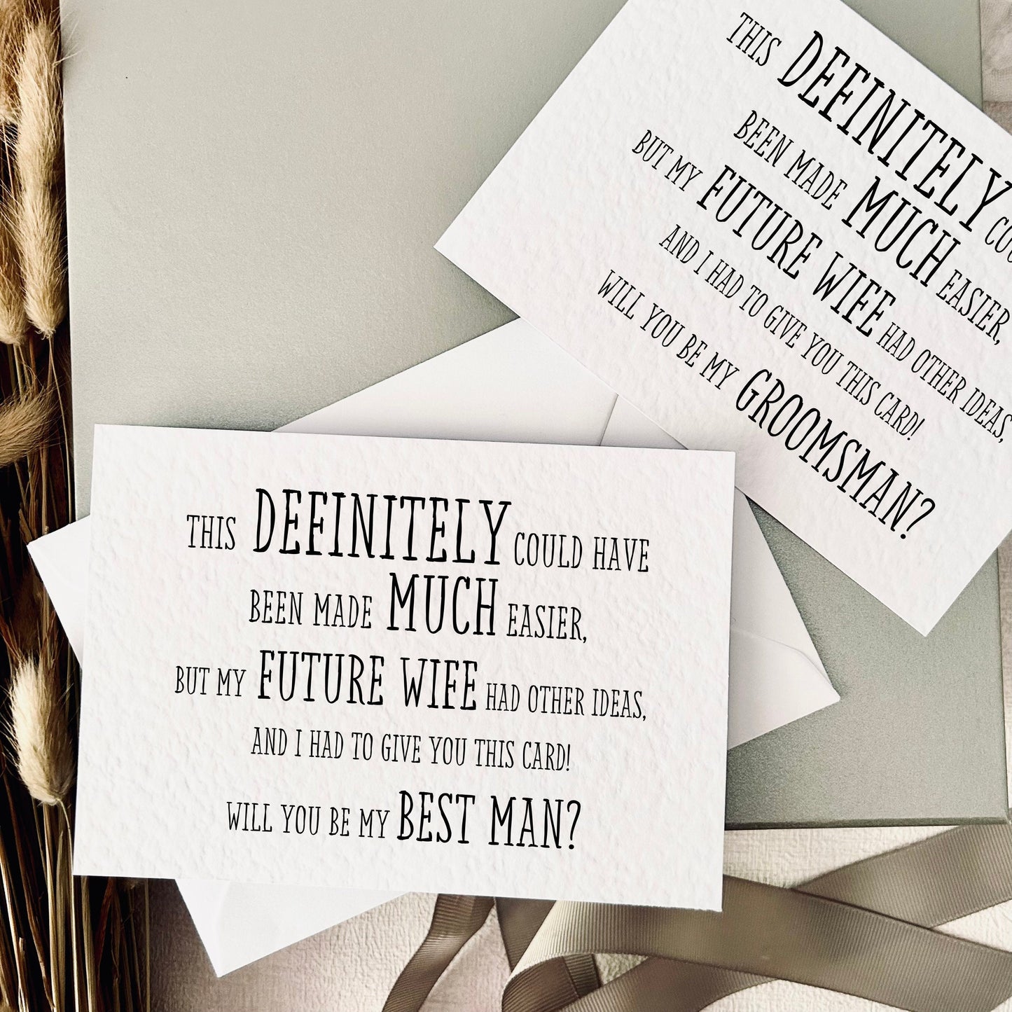 Proposal Card for Groomsman, Best Man or Custom Grooms Party Role - Personalised Options | My Future Wife