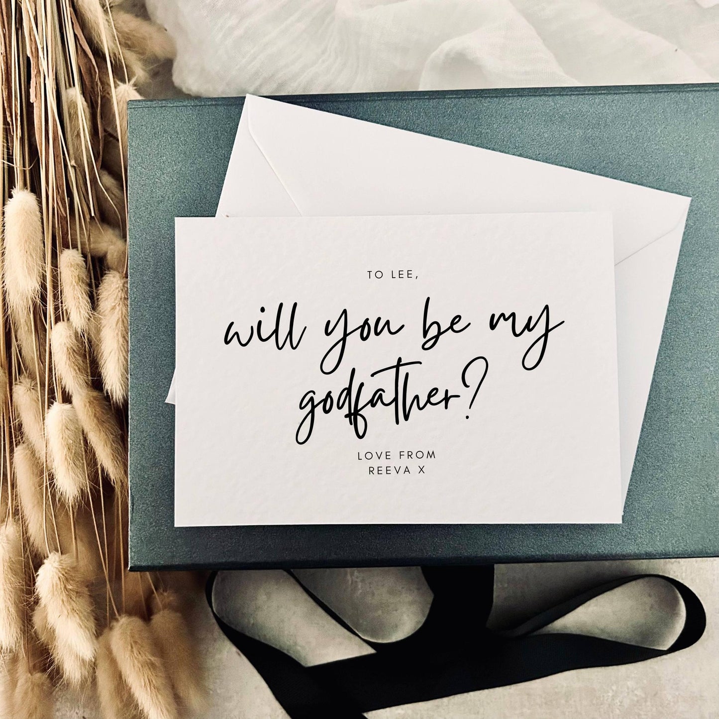 Personalised Godfather Print | Godparent Proposal Card