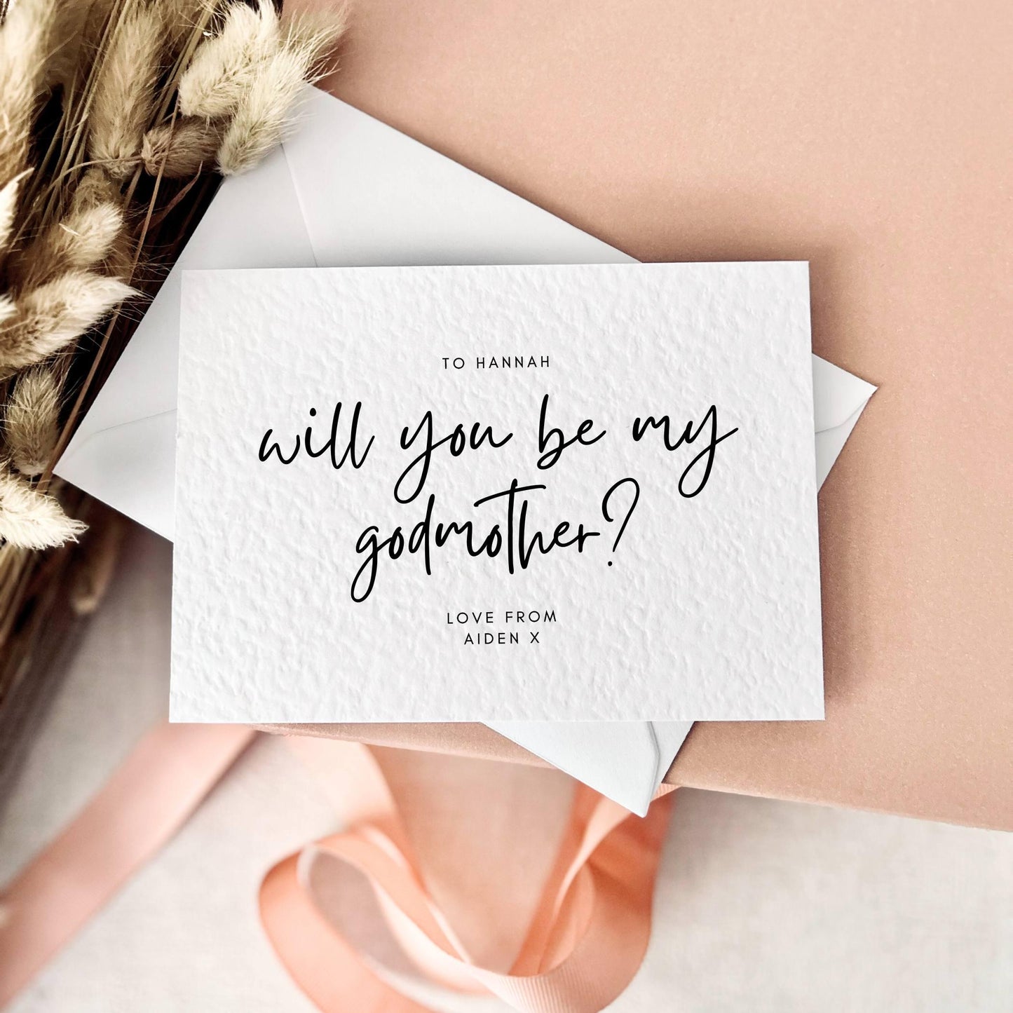 Personalised Godmother Print | Godparent Proposal Card