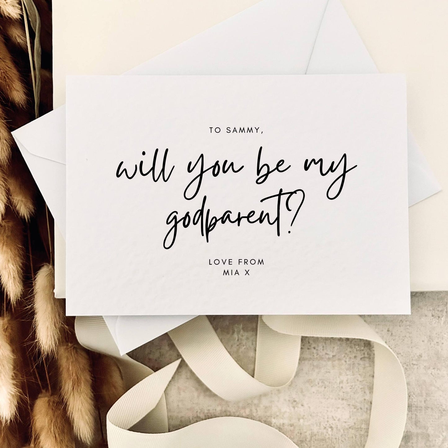 Personalised Godparent Print | Godparent Proposal Card