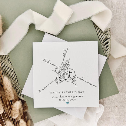 Father's Day Card | Personalised Fist Bump
