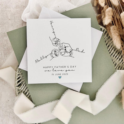 Father's Day Card | Personalised Fist Bump