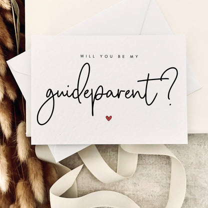 Will You Be My Guideparent | Godparent Proposal Card