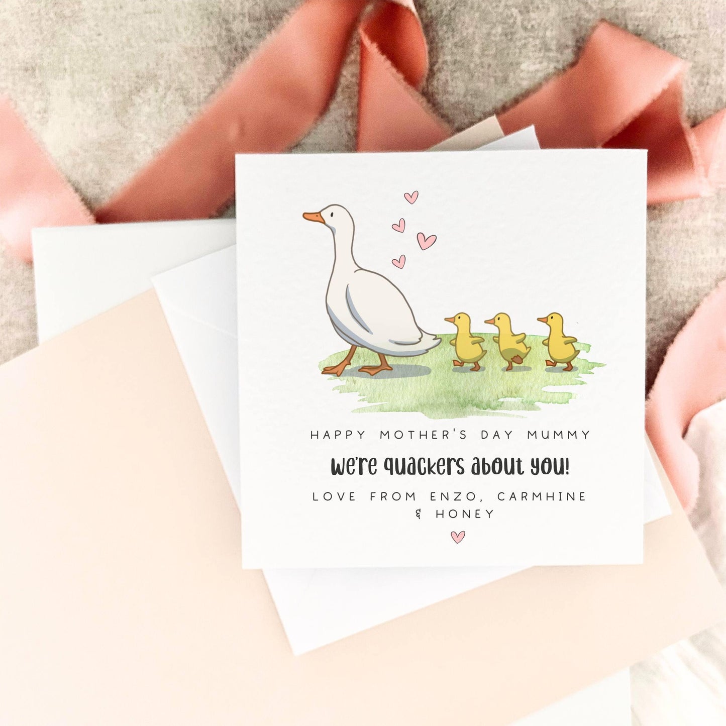 Mother's Day Card | Personalised Little Ducks