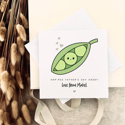 Father's Day Card | Personalised Cute Pea