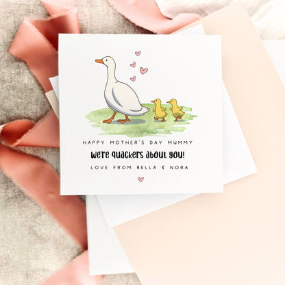 Mother's Day Card | Personalised Little Ducks