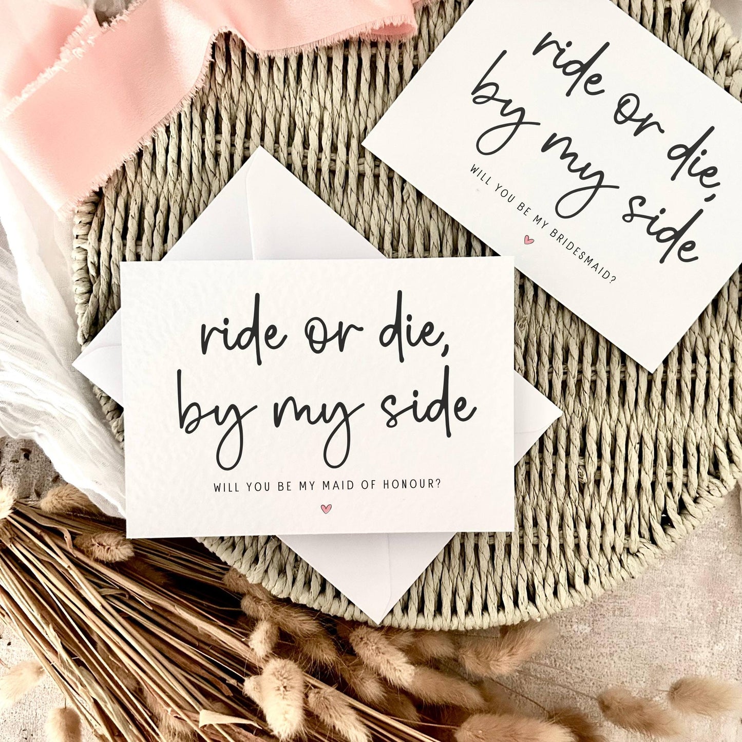 Proposal Card for Bridesmaid, Maid of Honour or Custom Bridal Party Role - Personalised Options | My Ride or Die