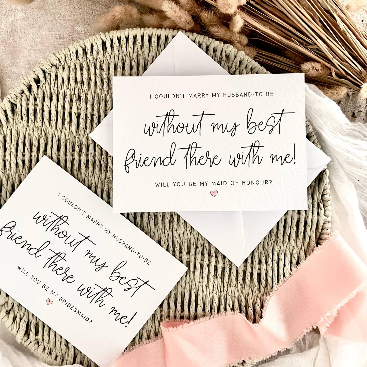 Proposal Card for Bridesmaid, Maid of Honour or Custom Bridal Party Role - Personalised Options | Best Friend There