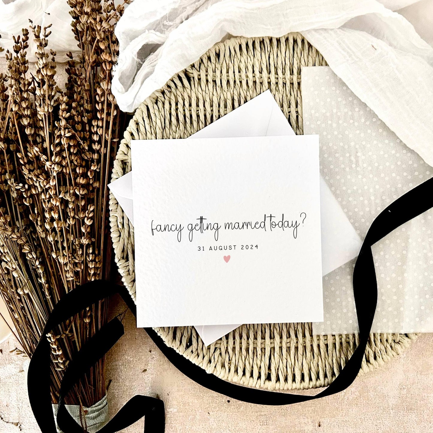 Wedding Day Card for Partner - Fancy Getting Married Today Greeting Card - Custom & Personalised Options
