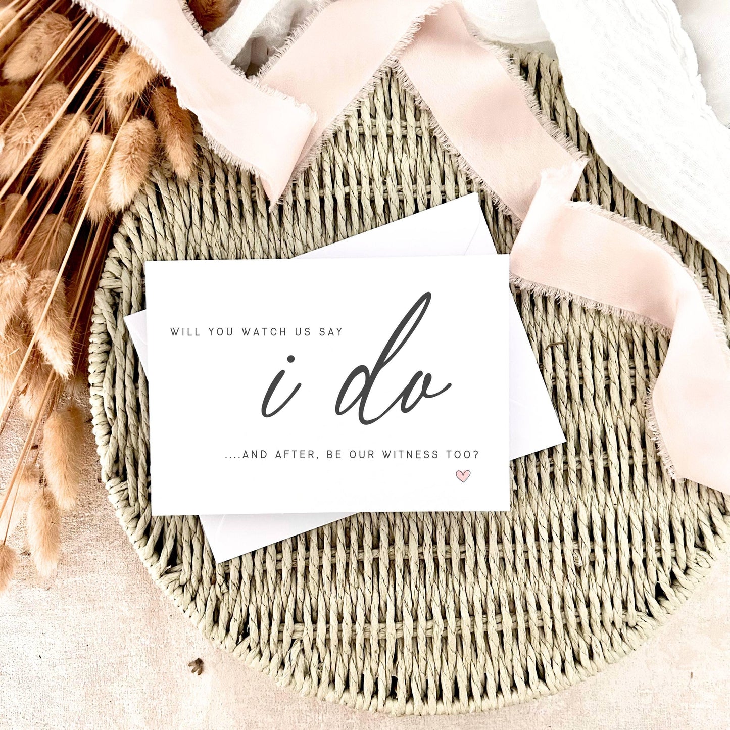 Will You Be Our Witness - Proposal Card for Wedding - Elegant Wedding Invitation Gift for Witness