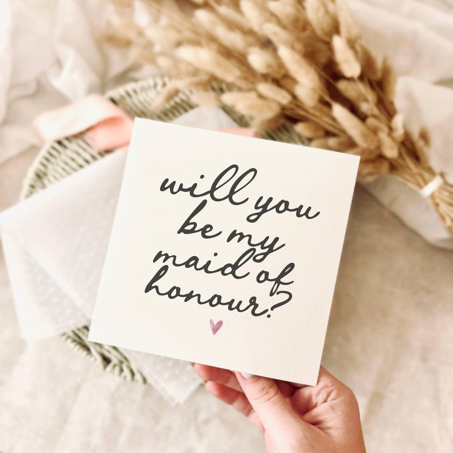 Will You Be My Maid of Honour - Proposal Card for Bridal Party Git Box - Personalised & Custom Options