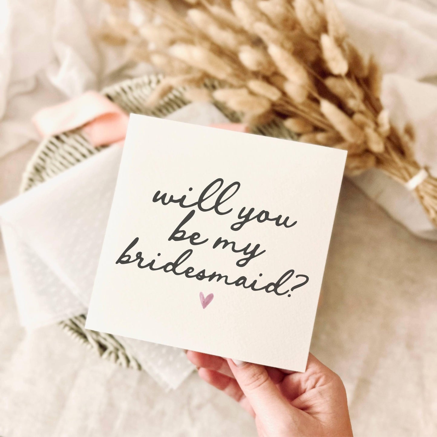 Bridesmaid Proposal Greeting Card - Keepsake for Bridesmaid Box with Wedding Day Message - Personalised Gift for Her