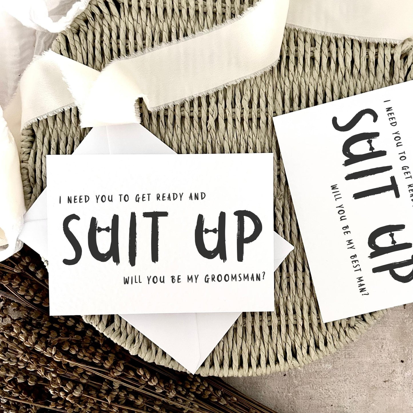 Proposal Card for Groomsman, Best Man or Custom Grooms Party Role - Personalised Options | Suit Up