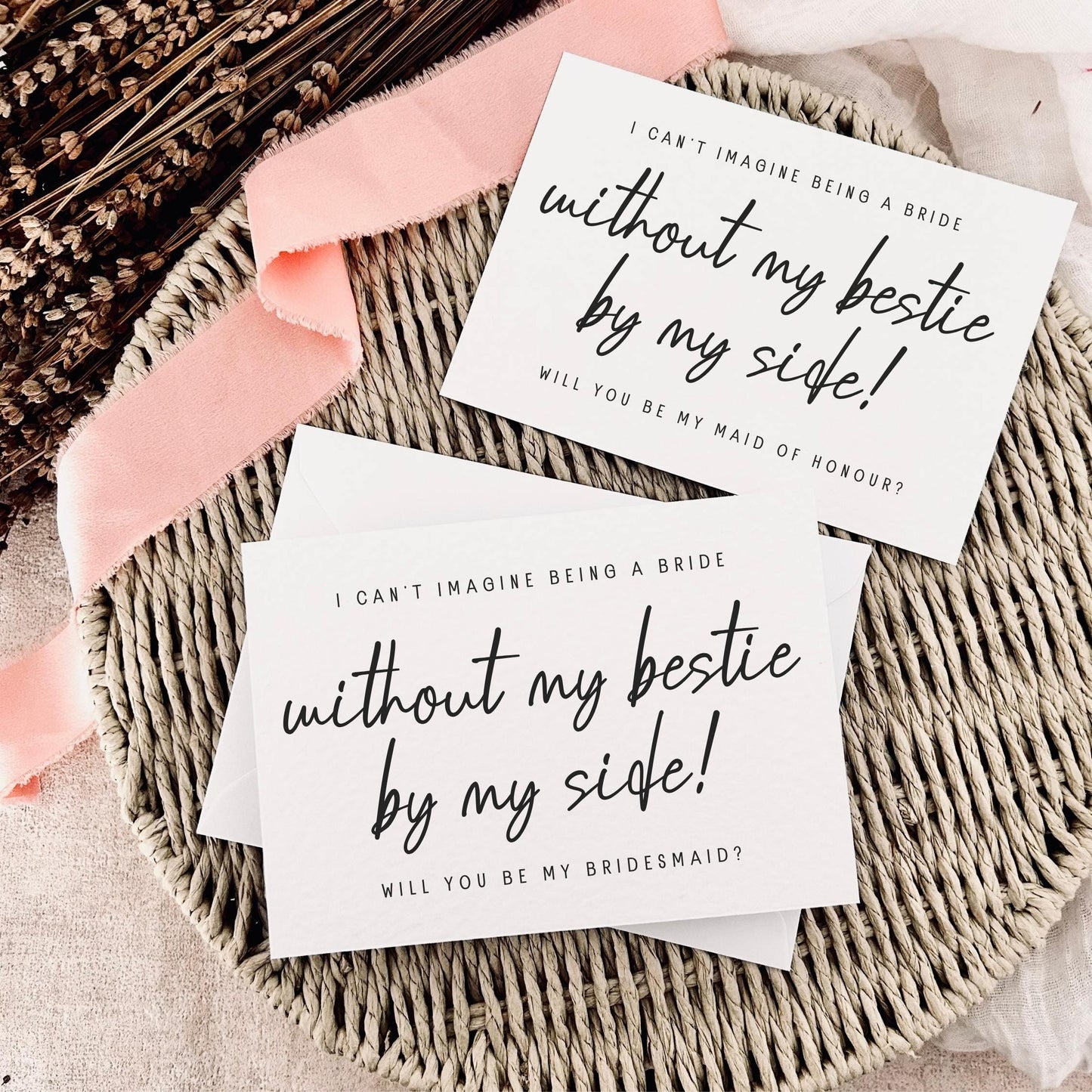Bridesmaid Proposal Card for Best Friend, Maid of Honour Proposal - Personalised for Bridal Party Roles | Bestie By Side