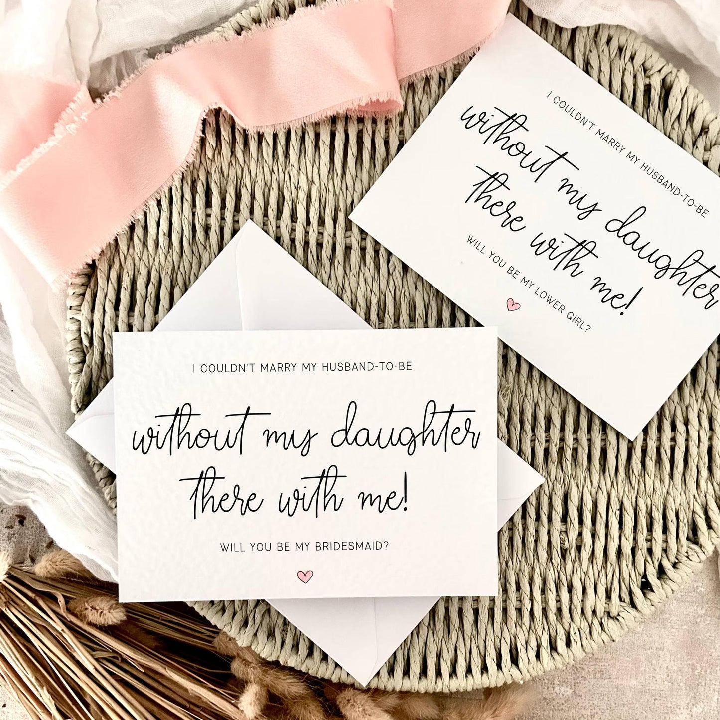 Proposal Card for Daughter - Bridesmaid/Maid of Honour/Flower Girl Keepsake - Personalised Bridal Party Invite