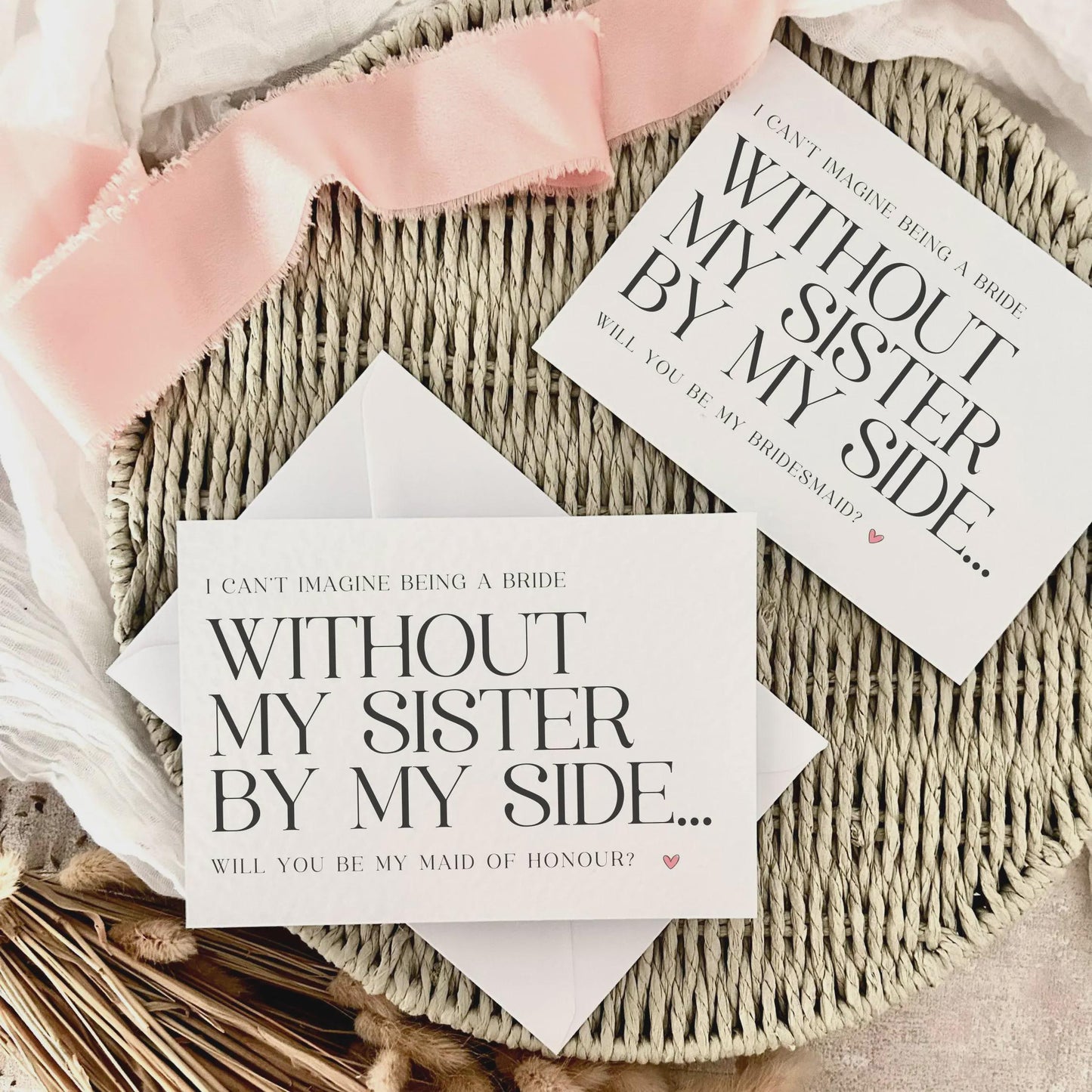Proposal Card for Bridesmaid, Maid of Honour, Flower Girl - Personalised Bridal Party Gift for Sister of Bride