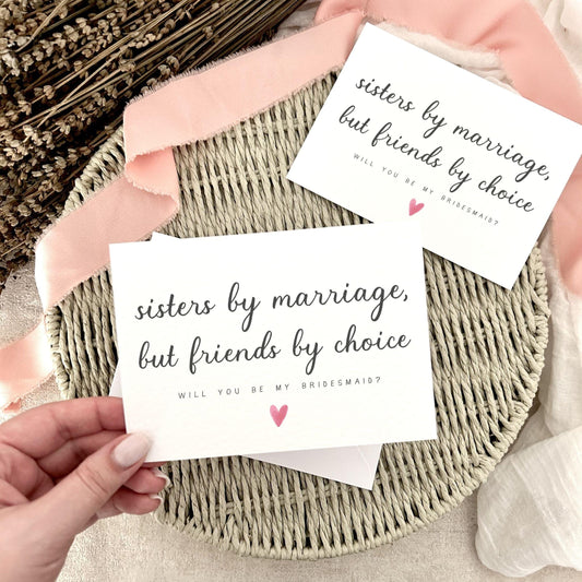 Proposal Card for Bridesmaid, Maid of Honour or Custom Bridal Party Role - Personalised Options | Sister In Law