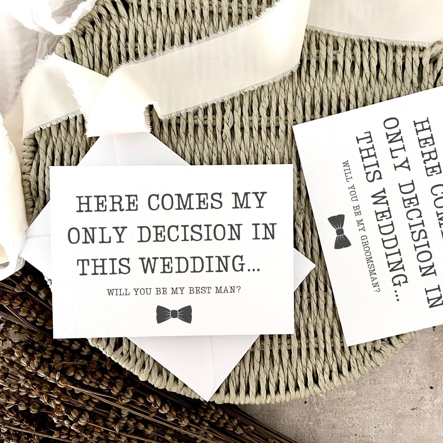 Proposal Card for Groomsman, Best Man or Custom Grooms Party Role - Personalised Options | Only Decision