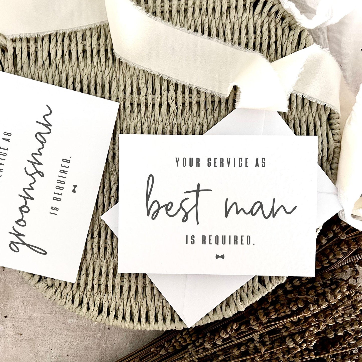 Proposal Card for Groomsman, Best Man or Custom Grooms Party Role - Personalised Options | Service As