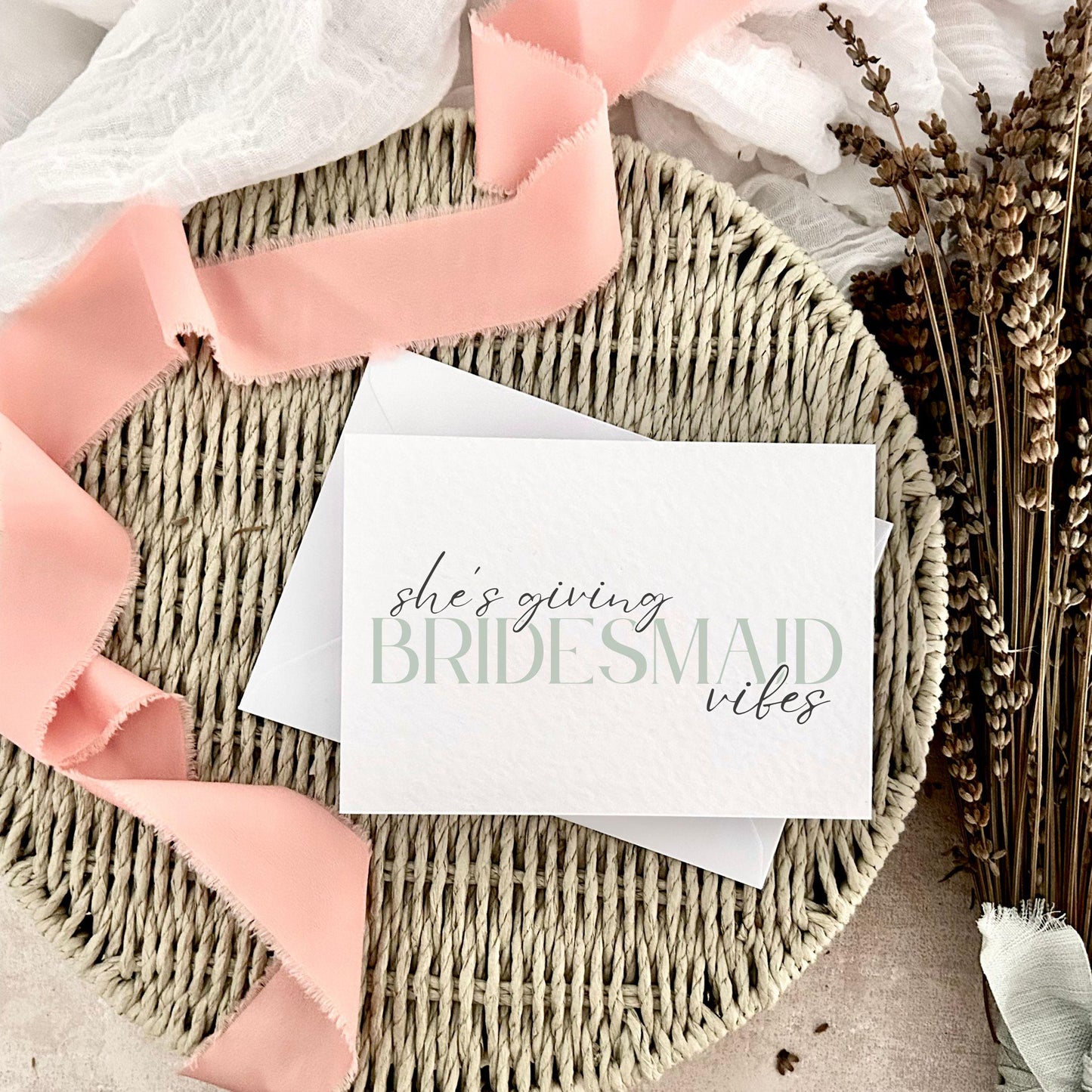 Bridesmaid Proposal Card - Bridal Party Wedding Keepsake - Personalised Options | Bridesmaid Vibes