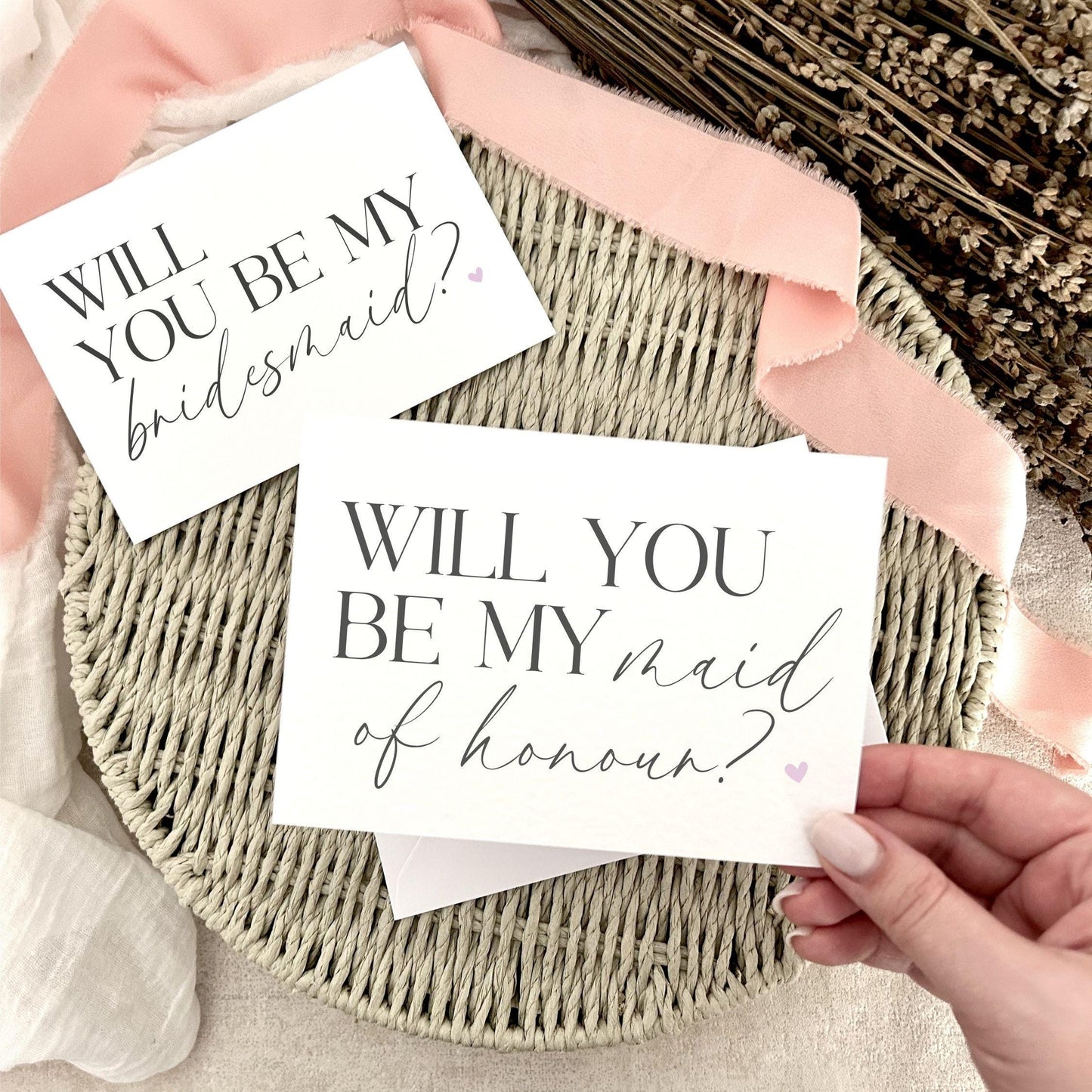 Proposal Card for Bridesmaid, Maid of Honour, Flower Girl - Custom Bridal Party Role Personalised Options