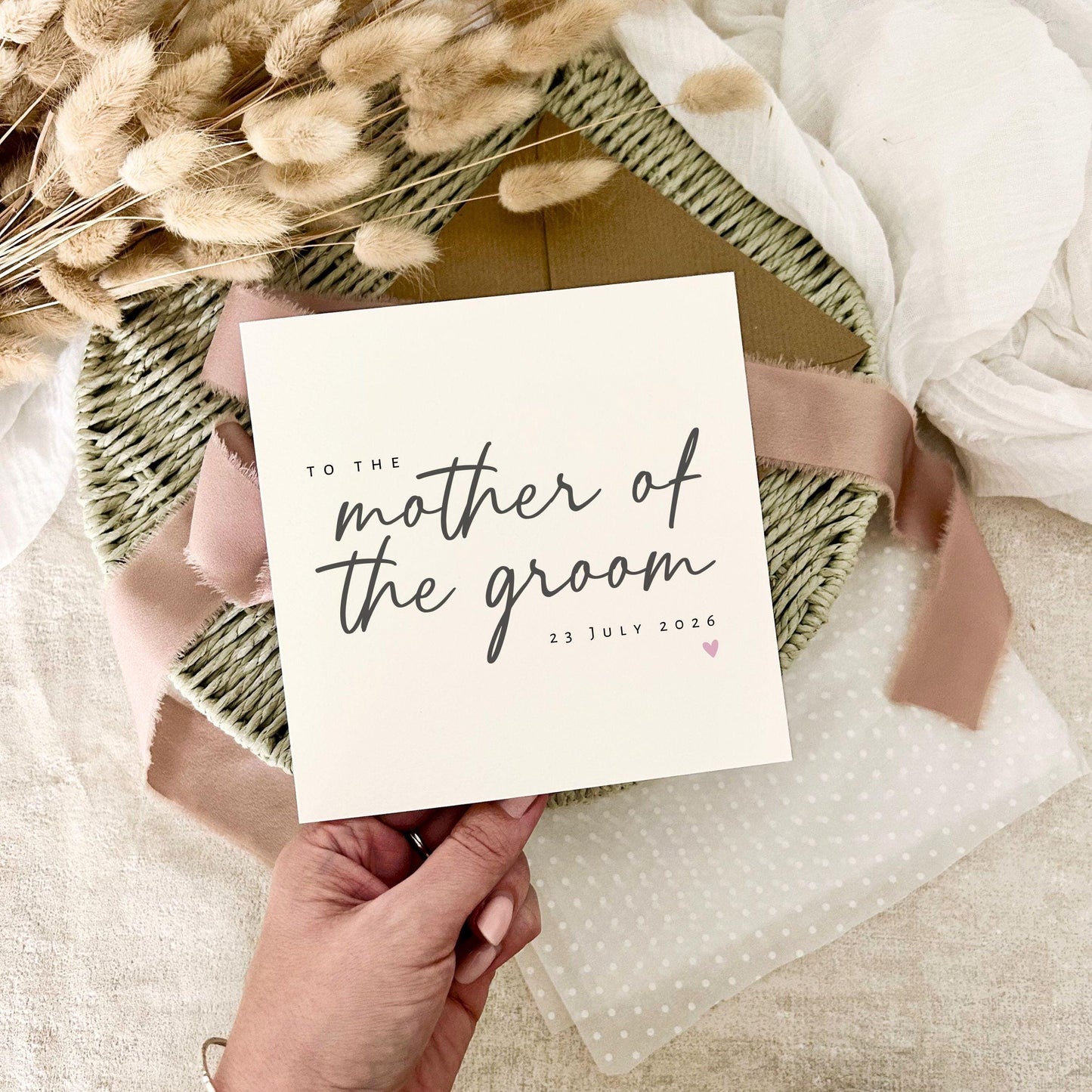 Mother of the Groom Card - Wedding Day Thank You Card for Grooms Mum - Personalised Keepsake